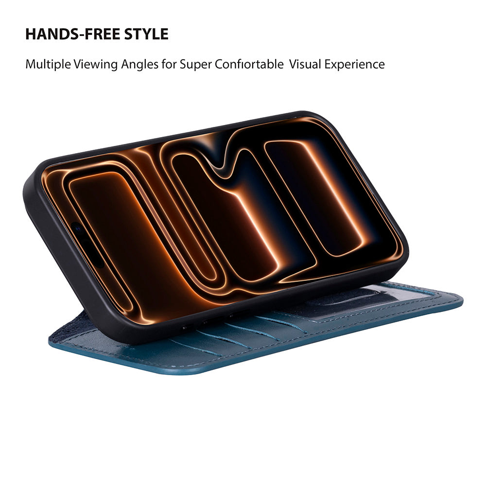 Magic iPhone 17 Pro Max Detachable Leather Wallet Case