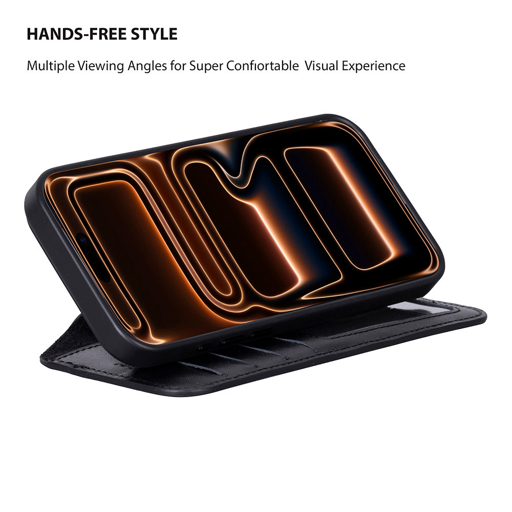 Magic iPhone 17 Pro Detachable Leather Wallet Case