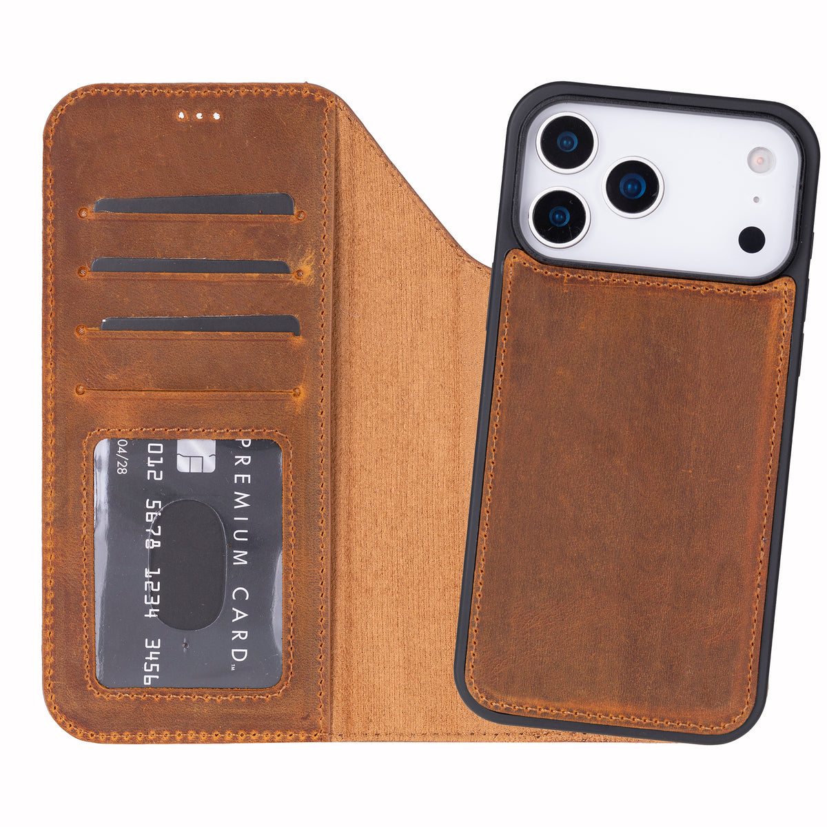 Magic iPhone 18 Pro Max Leather Detachable Wallet Case