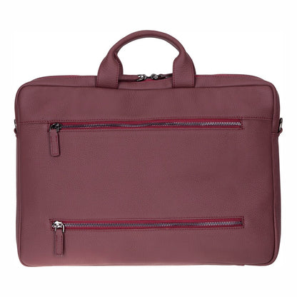 Truro Leather Business Briefcase / Laptop Case 14" with Suitcase