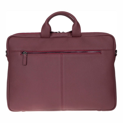 Truro Leather Business Briefcase / Laptop Case 14" with Suitcase
