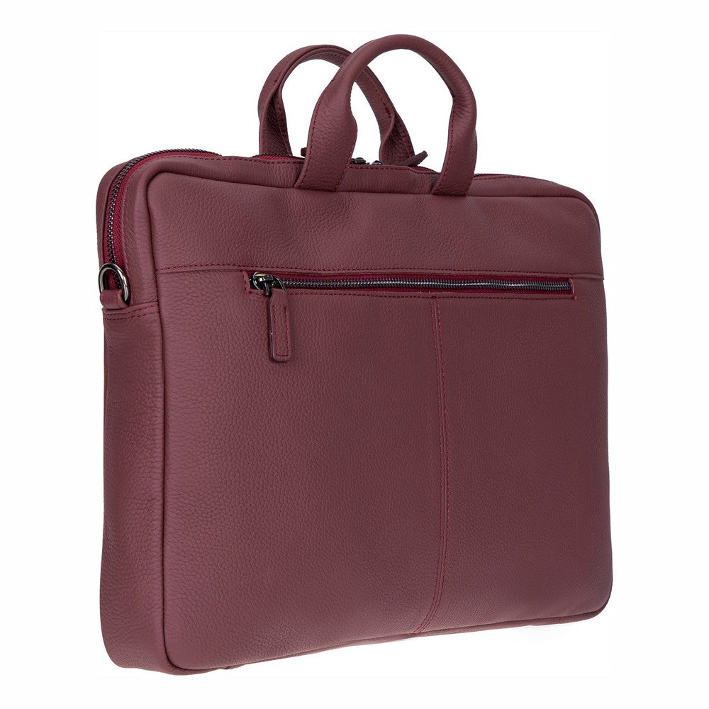 Truro Leather Business Briefcase / Laptop Case 14" with Suitcase