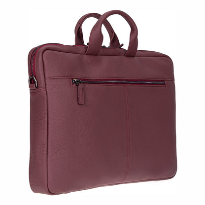 Truro Leather Business Briefcase / Laptop Case 14" with Suitcase