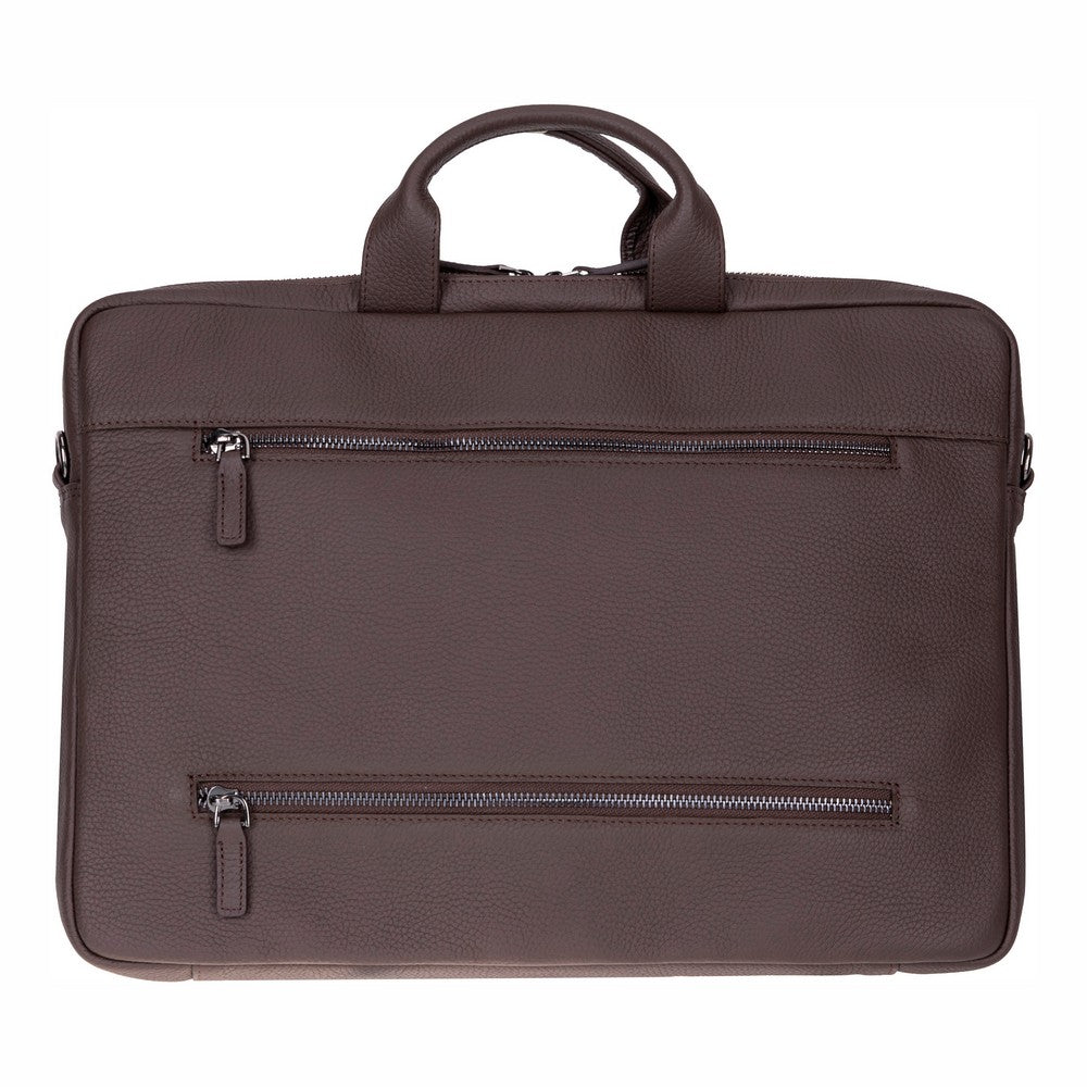 Truro Leather Business Briefcase / Laptop Case 14" with Suitcase