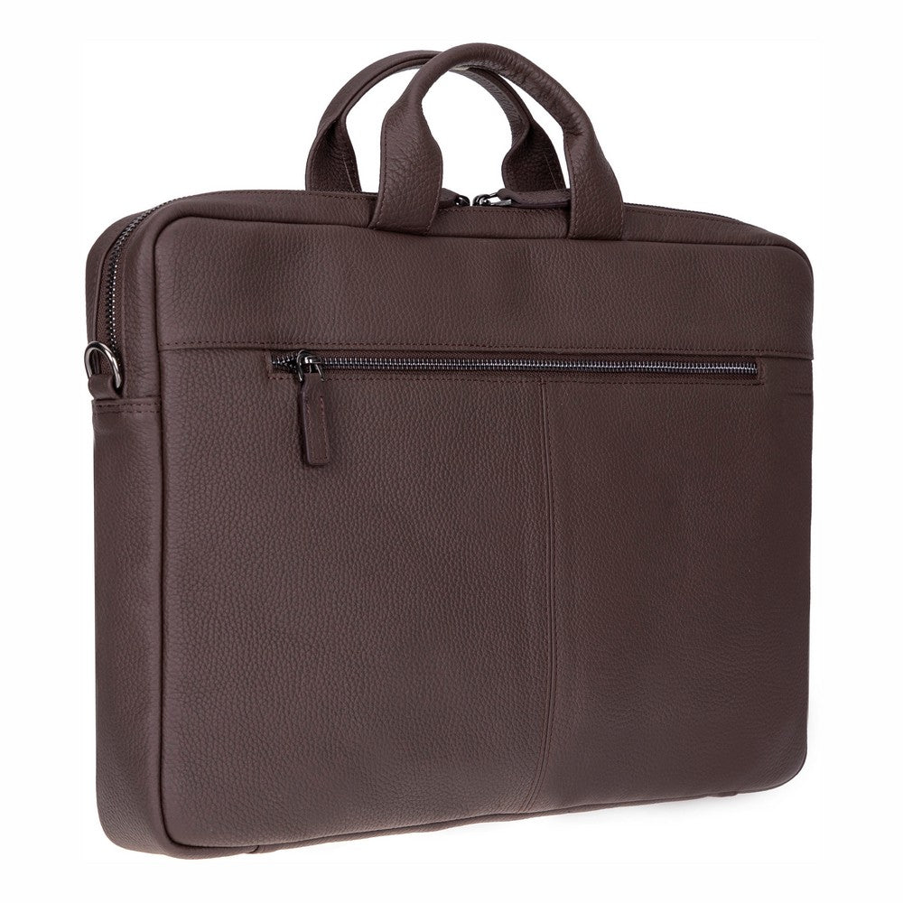 Truro Leather Business Briefcase / Laptop Case 14" with Suitcase