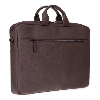 Truro Leather Business Briefcase / Laptop Case 14" with Suitcase