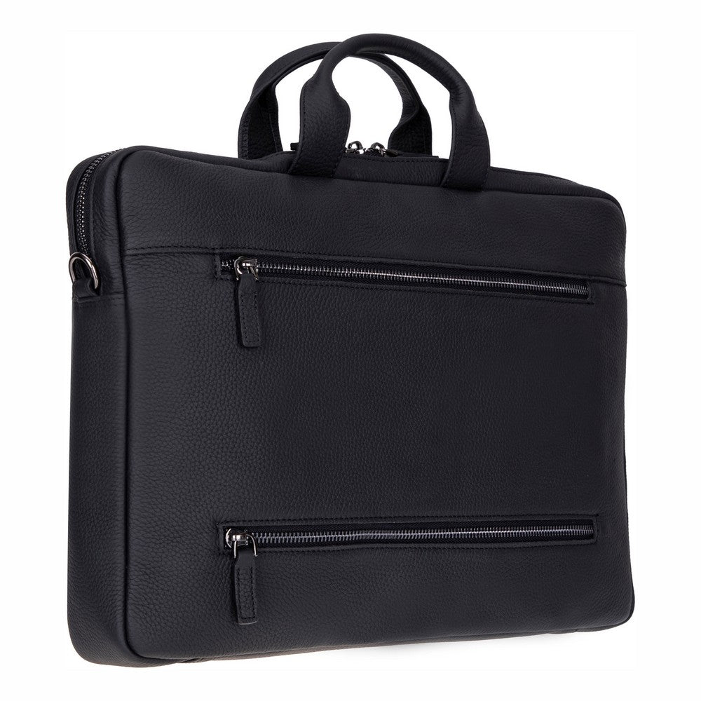 Truro Leather Business Briefcase / Laptop Case 14" with Suitcase