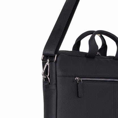 Truro Leather Business Briefcase / Laptop Case 14" with Suitcase