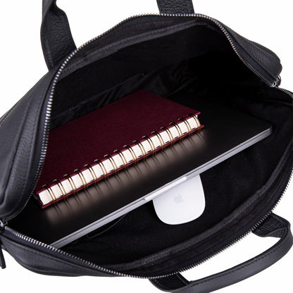 Truro Leather Business Briefcase / Laptop Case 14" with Suitcase