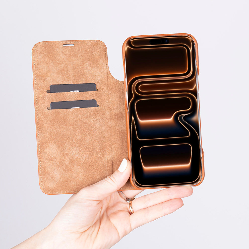 Sonat Leather iPhone 17 Pro Max Folio Case