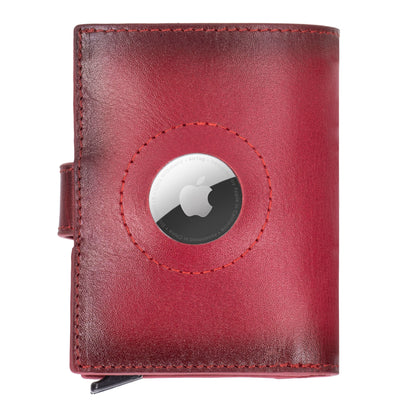 Palertag Zip Mechanical Leather Card Holder with AirTag Slot