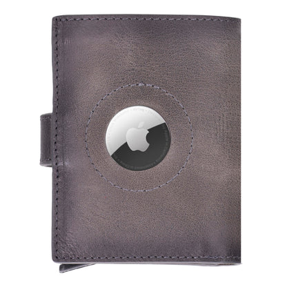 Palertag Zip Mechanical Leather Card Holder with AirTag Slot