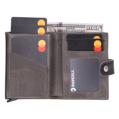 Palertag Zip Mechanical Leather Card Holder with AirTag Slot
