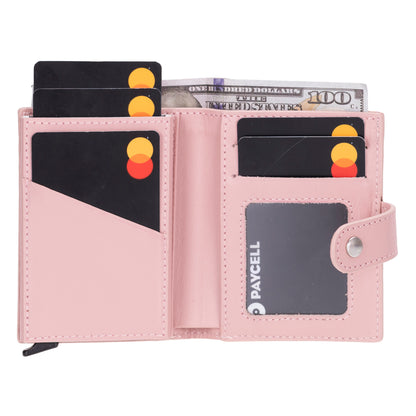 Palertag Zip Mechanical Leather Card Holder with AirTag Slot