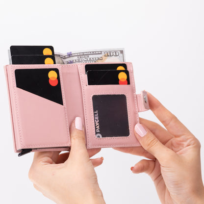 Palertag Zip Mechanical Leather Card Holder with AirTag Slot