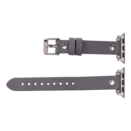 Ferro Apple Watch Leather Band with Silver Trok
