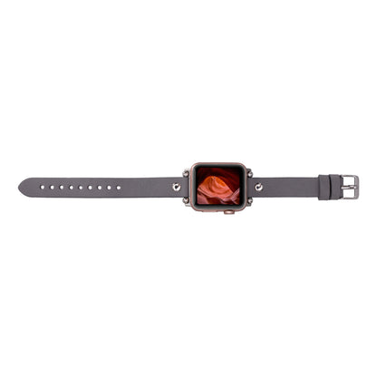 Ferro Apple Watch Leather Band with Silver Trok
