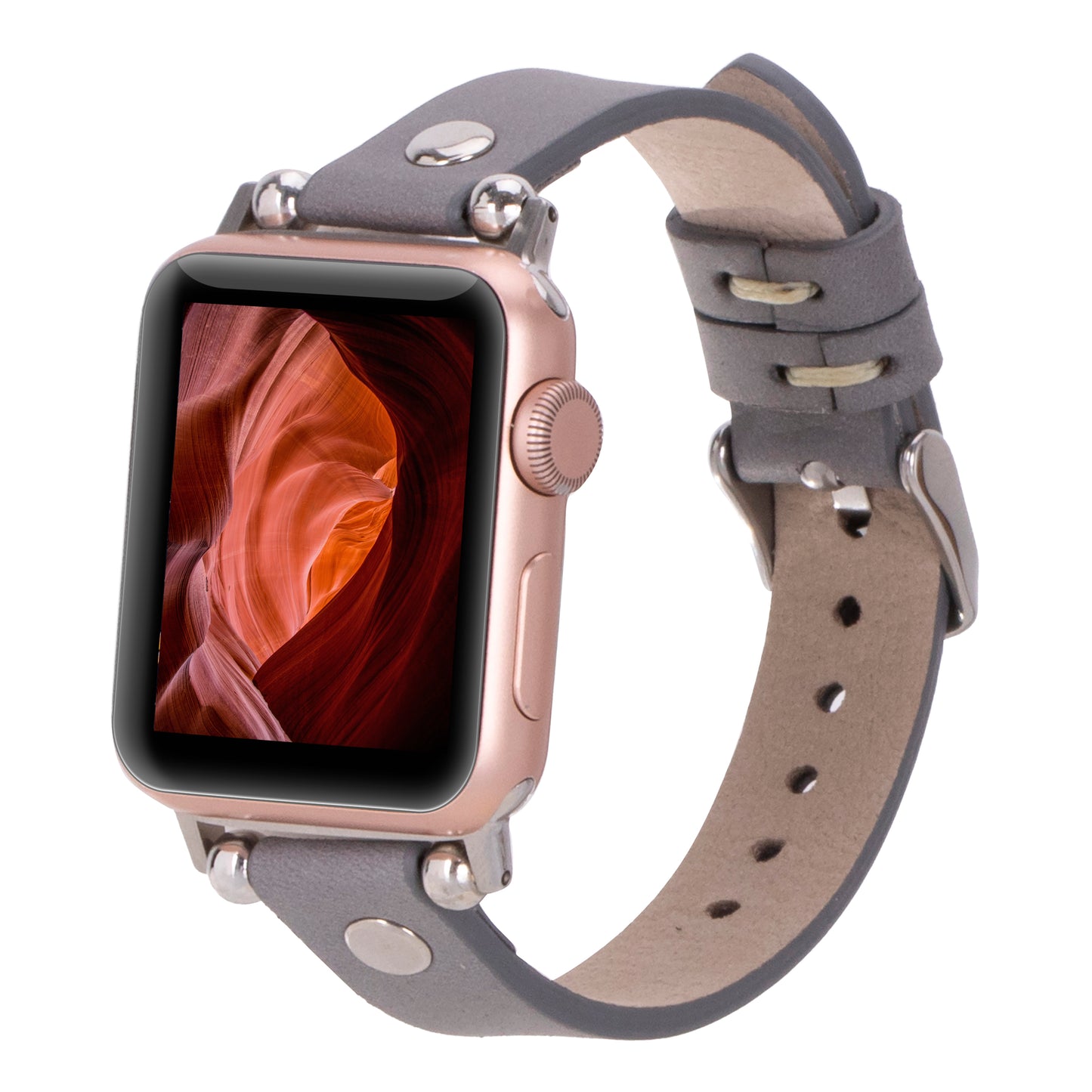 Ferro Apple Watch Leather Band with Silver Trok