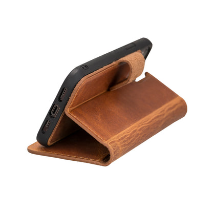 Magic iPhone 12 / 12 Pro Detachable Leather Wallet Case