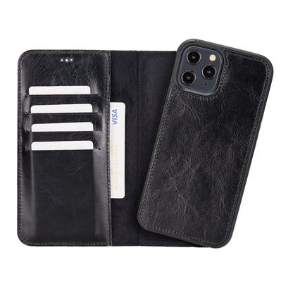 Magic iPhone 12 Pro Max Detachable Leather Wallet Case