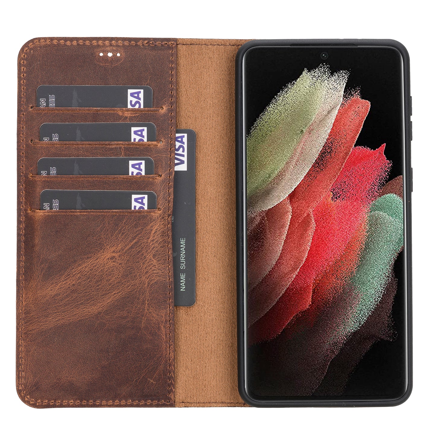 Samsung Galaxy S21 Series Leather Wallet Cases - MW