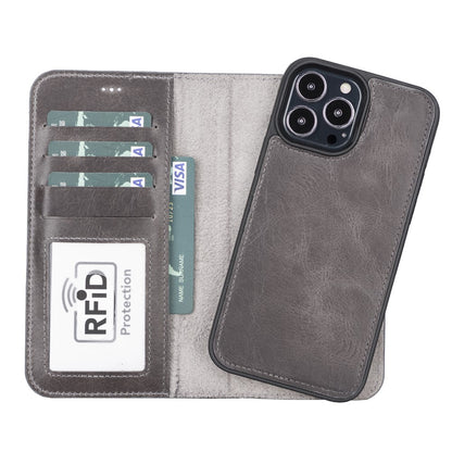Magic iPhone 13 Pro Max Detachable Leather Wallet Case