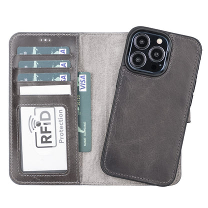 Magic iPhone 13 Pro Detachable Leather Wallet Case