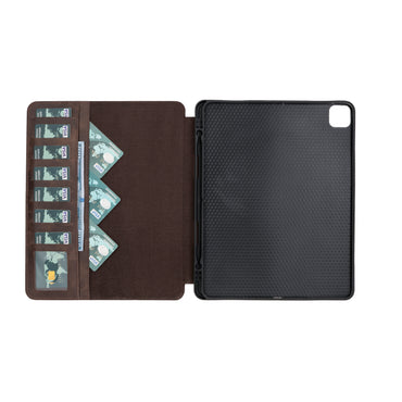 Eto iPad Pro 13" (M4-2024) Genuine Leather Wallet Case