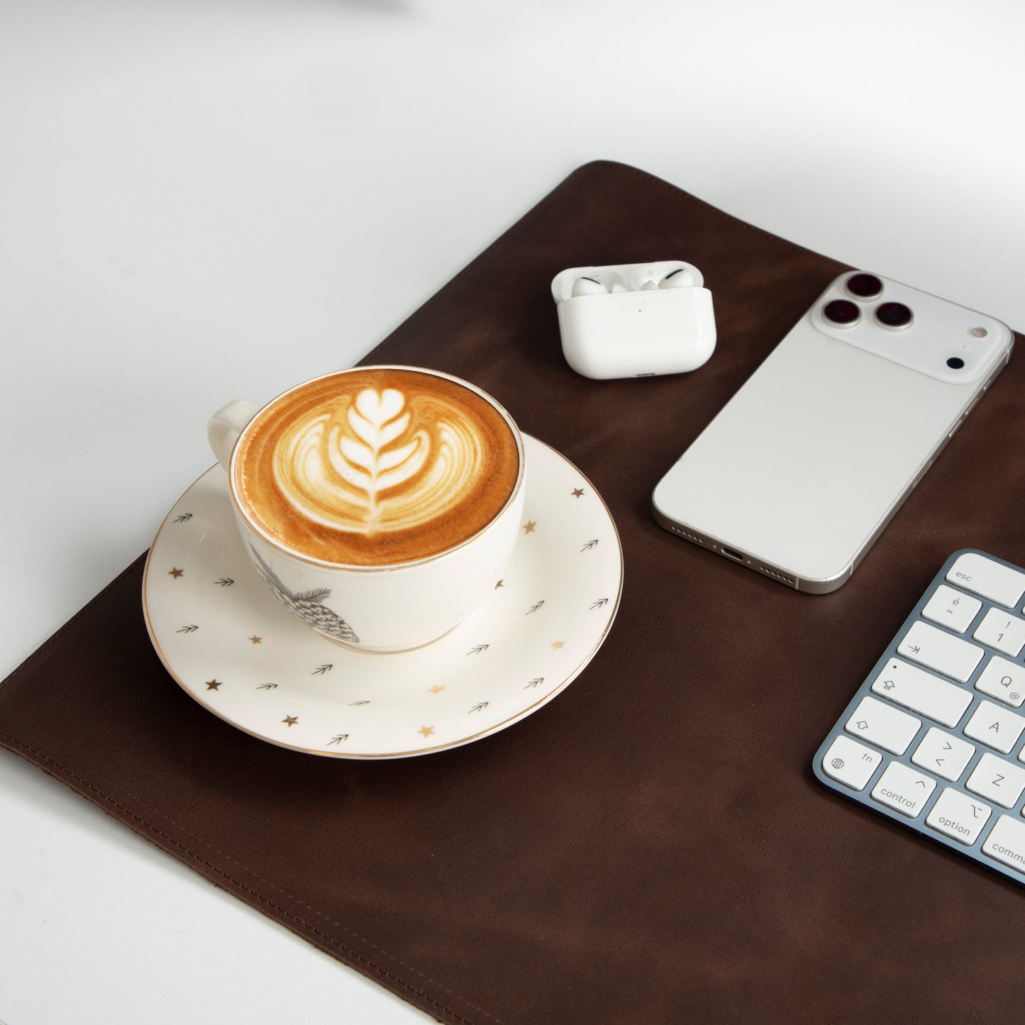 Natural Leather Desk Mat Medium-TN03