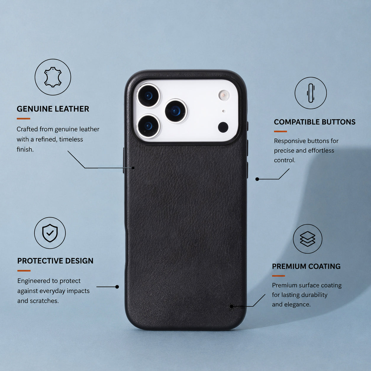 Prestige iPhone 17 Pro Leather Case