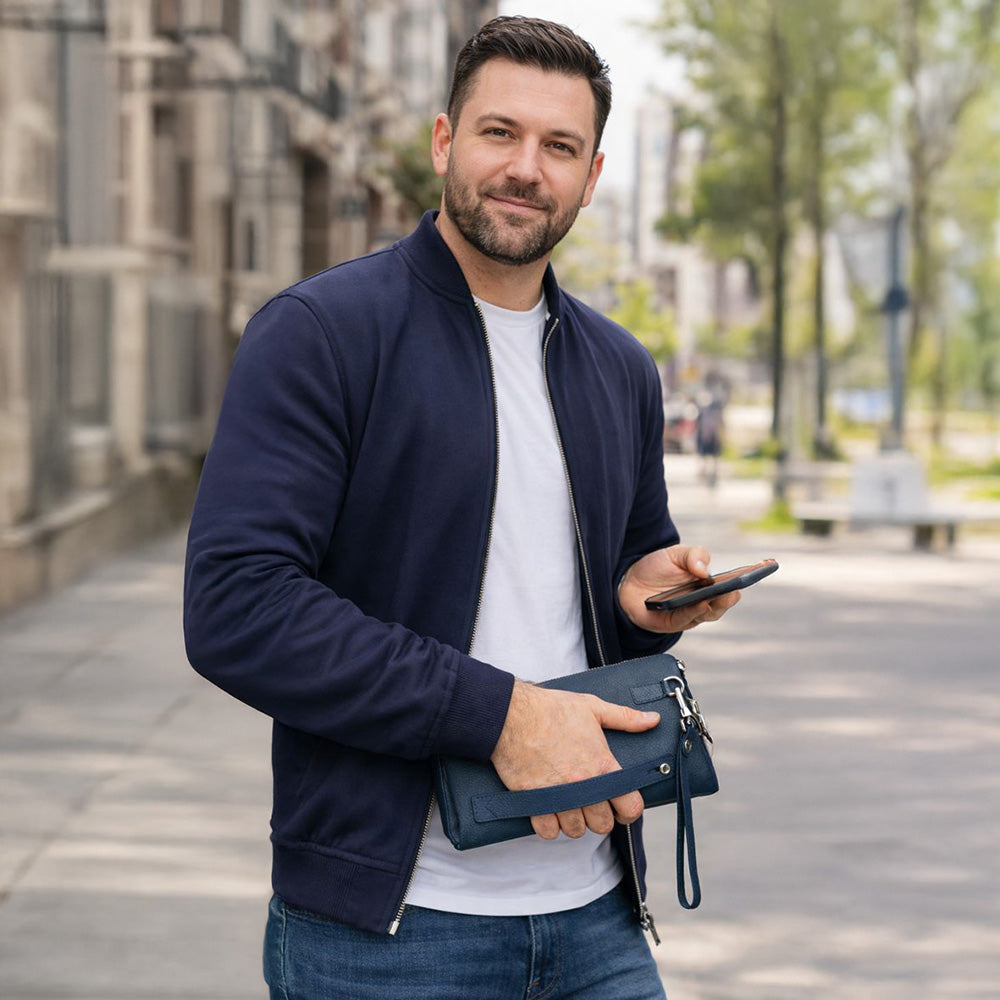 Lupus Leather Clutch Bag