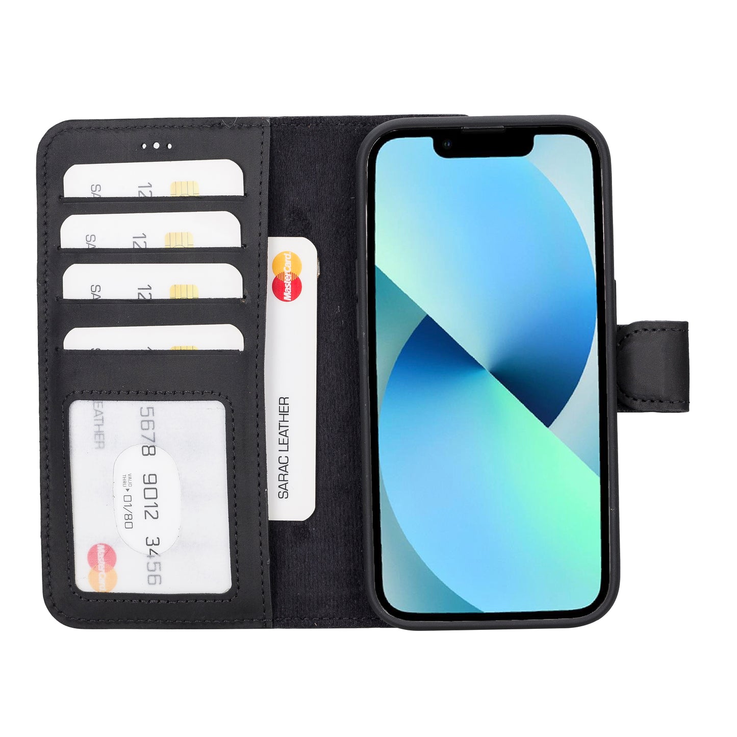 Liluri iPhone 14 Pro Detachable Leather Wallet Case