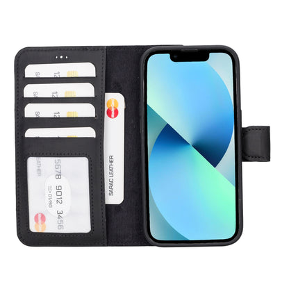 Liluri iPhone 14 Pro Detachable Leather Wallet Case