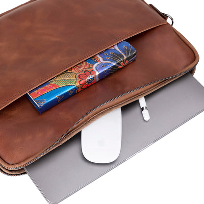 Leeds Slim Leather Laptop / Tablet Sleeve