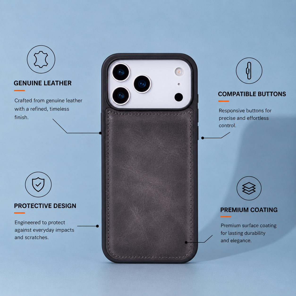 Flex Cover iPhone 17 Pro Leather Case