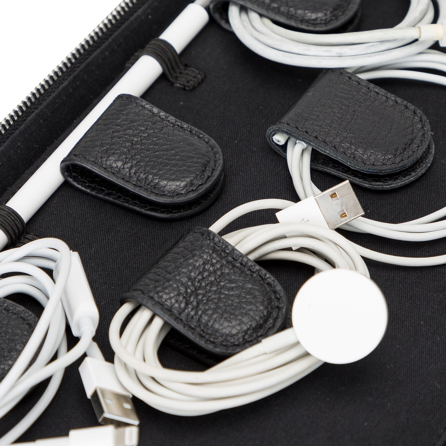 Orbex Leather Travel Cable Organizer