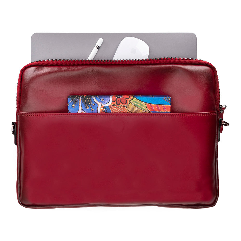 Leeds Slim Leather Laptop / Tablet Sleeve