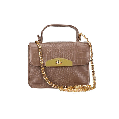 Bouletta Alisha Geniune Leather Women’s Bag Brown Croc