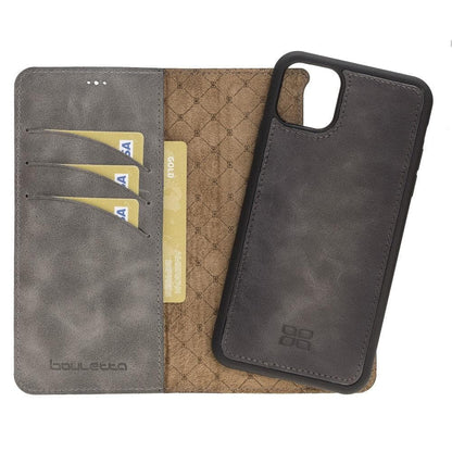 Bouletta Apple iPhone 11 Series Detachable Leather Wallet Case - MW iPhone 11 Pro Max / Tiguan Gray