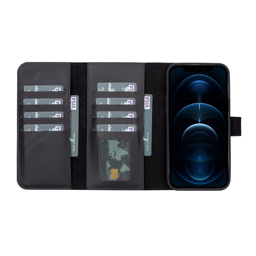 Santa iPhone 13 Pro Max Leather Detachable Wallet Case