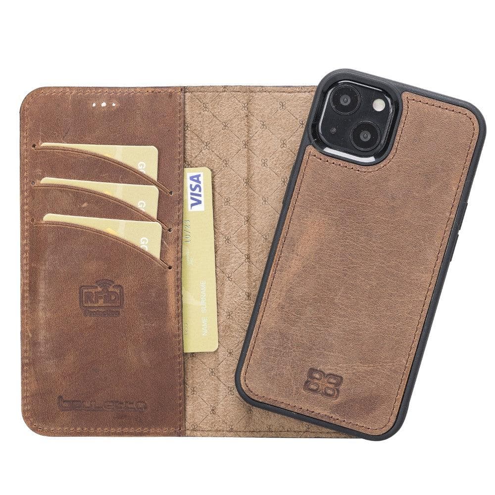 Bouletta Apple iPhone 13 Series Detachable Leather Wallet Case - MW iPhone 13 / Antic Brown