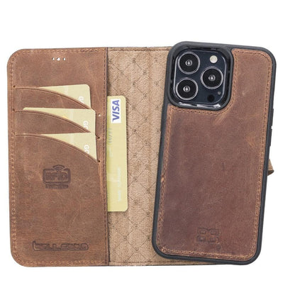 Bouletta Apple iPhone 13 Series Detachable Leather Wallet Case - MW iPhone 13 Pro Max / Antic Brown