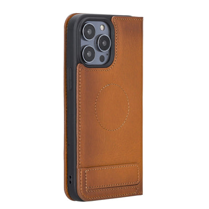 Bouletta Apple iPhone 14 Series Brooks Leather Slim Wallet Case iPhone 14 Pro Max / Tan