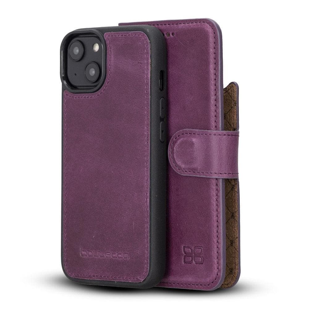 Bouletta Apple iPhone 14 Series Detachable Leather Wallet Case Darker Color - MW iPhone 14 Plus / Purple