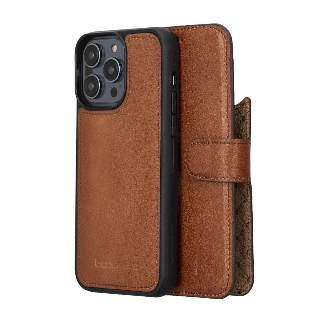 Bouletta Apple iPhone 14 Series Detachable Leather Wallet Case Darker Color - MW iPhone 14 Pro Max / Maroon / Leather