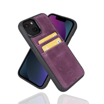 Bouletta Apple iPhone 14 Series Leather Back Cover with Card Holder iPhone 14 Pro / Purple