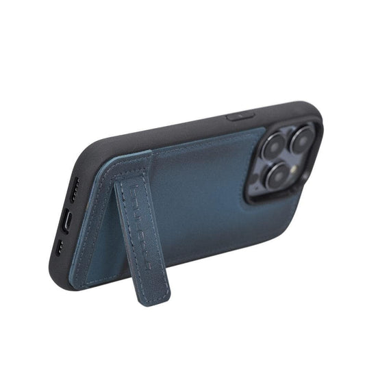 Bouletta Apple iPhone 14 Series Leather Back Cover with Stand
