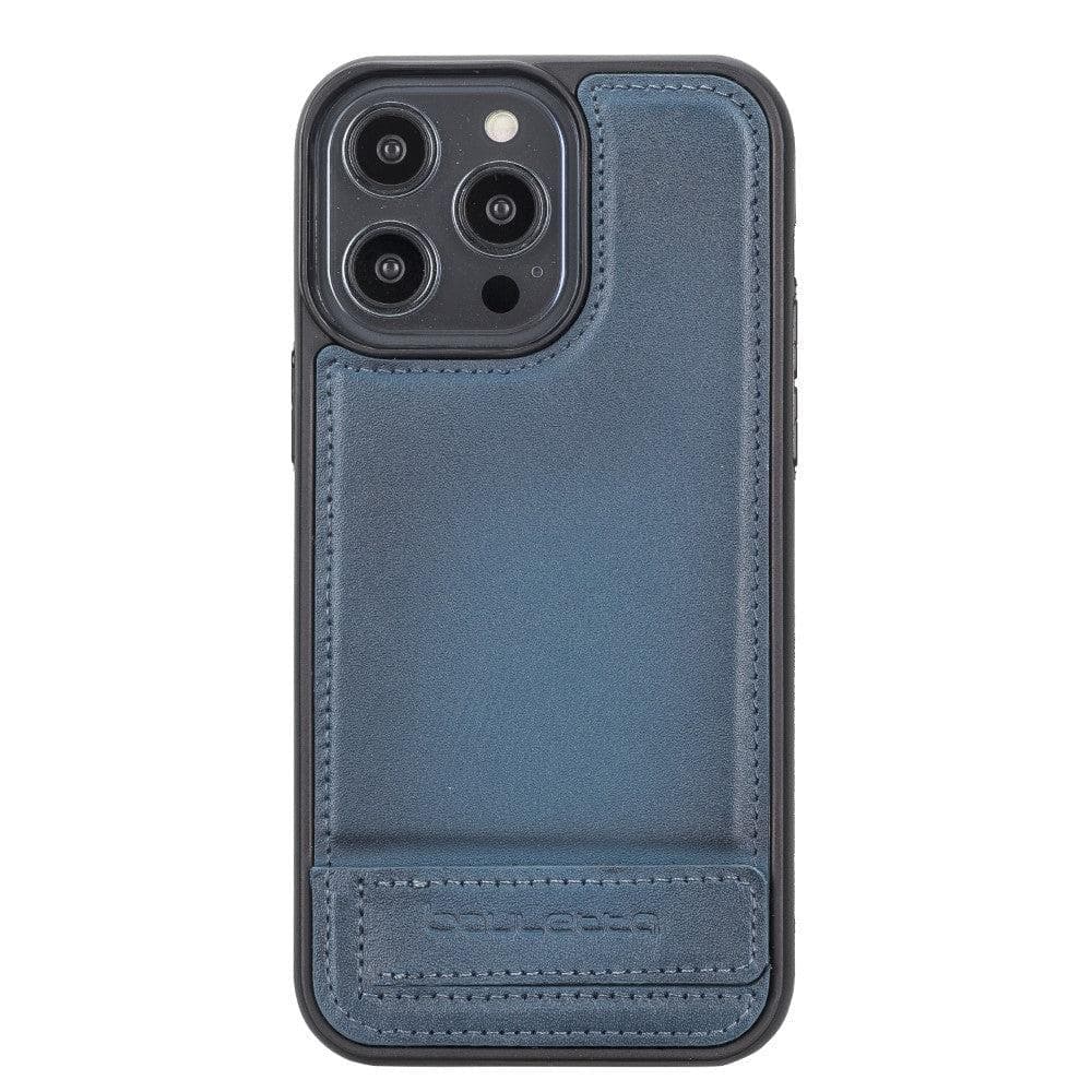 Bouletta Apple iPhone 14 Series Leather Back Cover with Stand iPhone 14 Pro Max / Blue