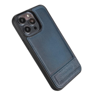 Bouletta Apple iPhone 14 Series Leather Back Cover with Stand