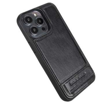 Bouletta Apple iPhone 14 Series Leather Back Cover with Stand